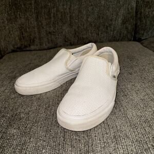 Vans Sneakers M7/W8.5 True White Classic Slip-On Skateboard Shoes Casual 507452